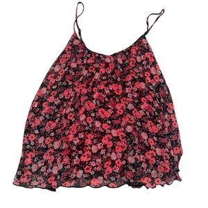 Express Pink and Black Relaxed Camisole Tank